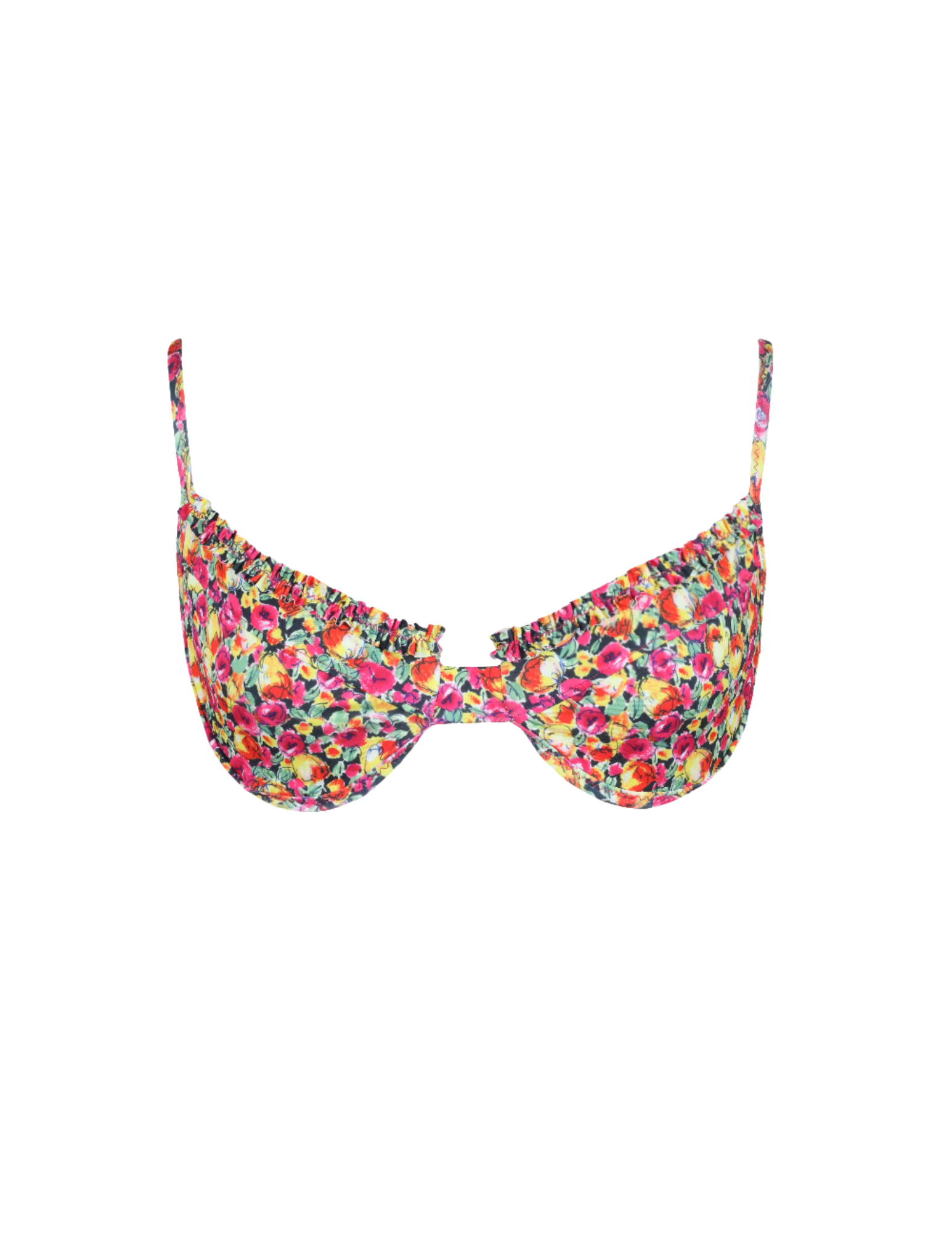 'E Houston' Ruffled Up Underwire Top