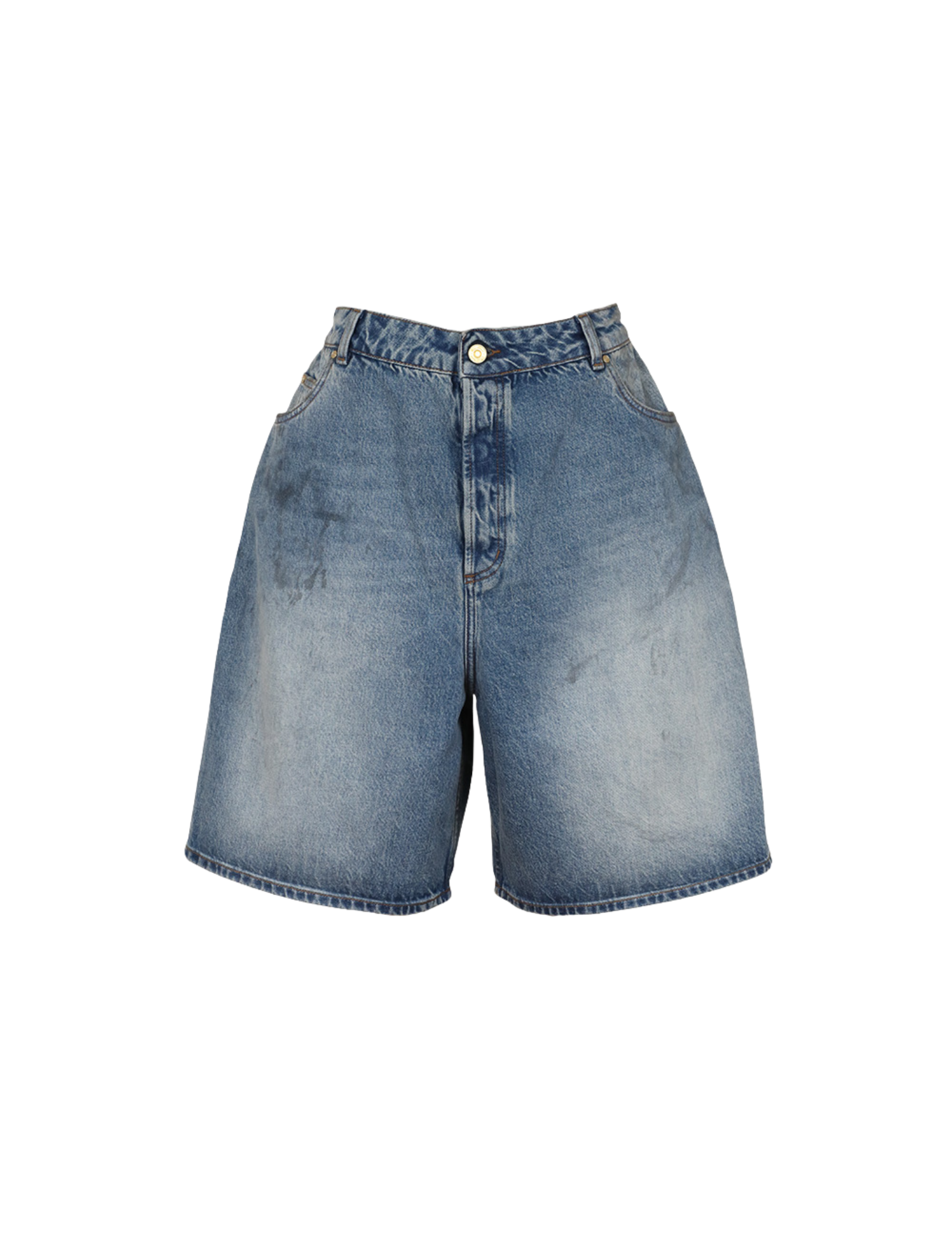 'Vintage Wash' Baggy Denim Short