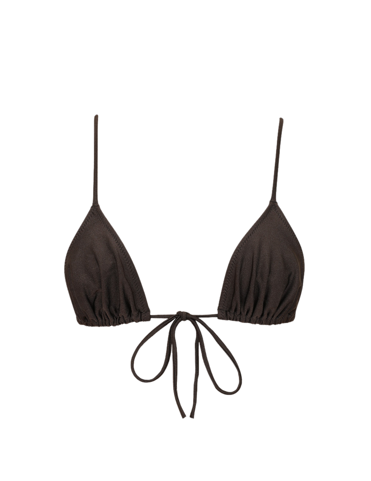 'Mocha' Triangle Front Tie Top