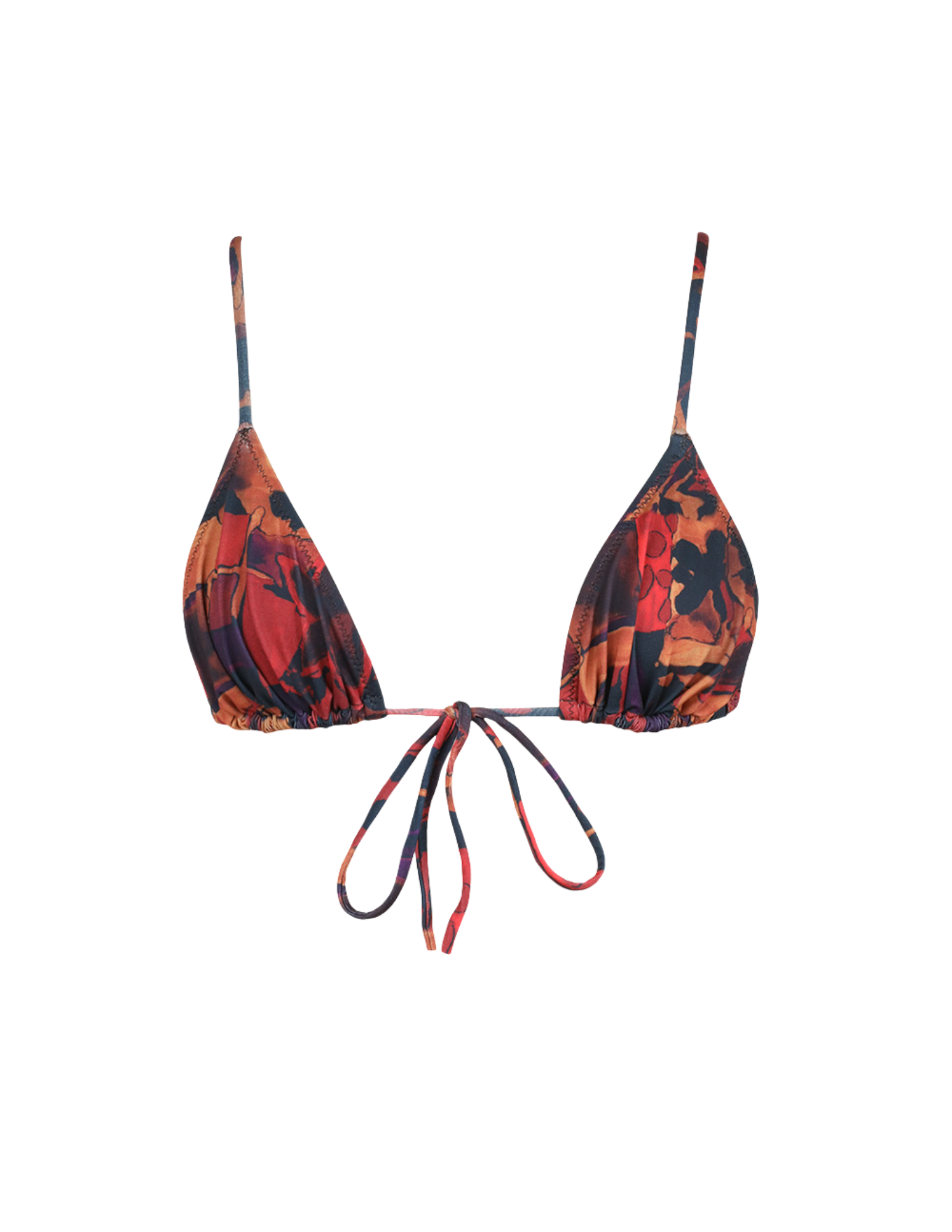 'Great Jones' Triangle Front Tie Top