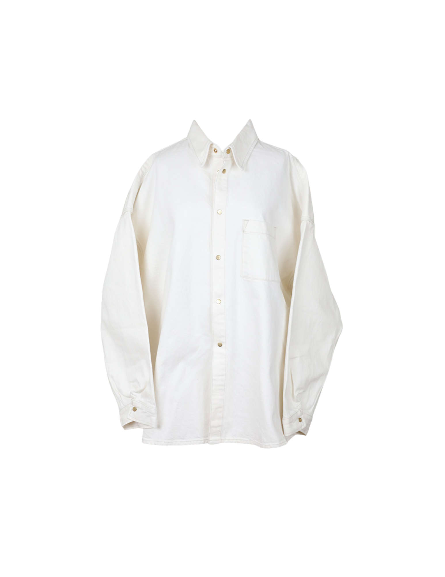 'Vanilla Sky' Oversized Denim Snap Shirt