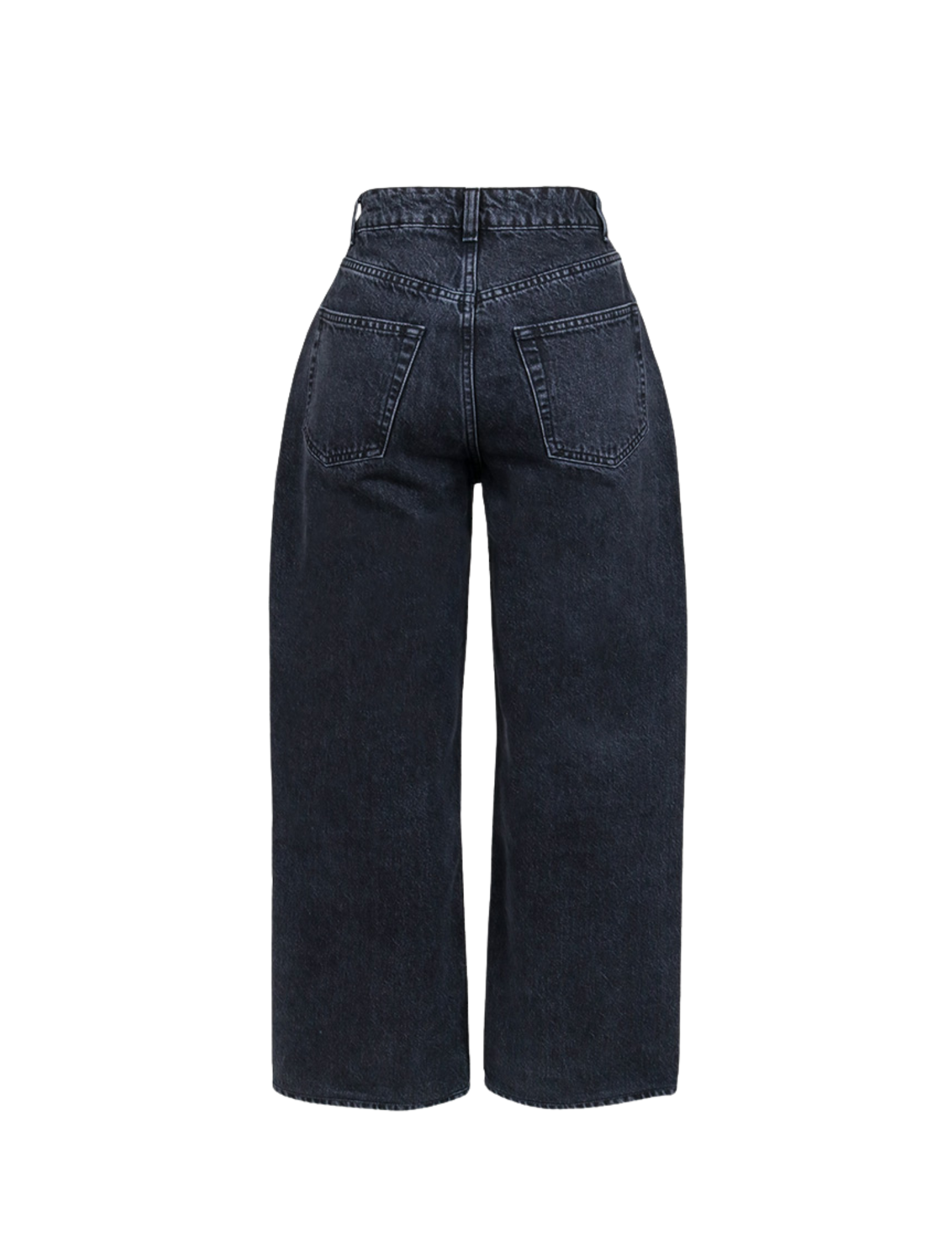 Grey Denim Baggy Leg