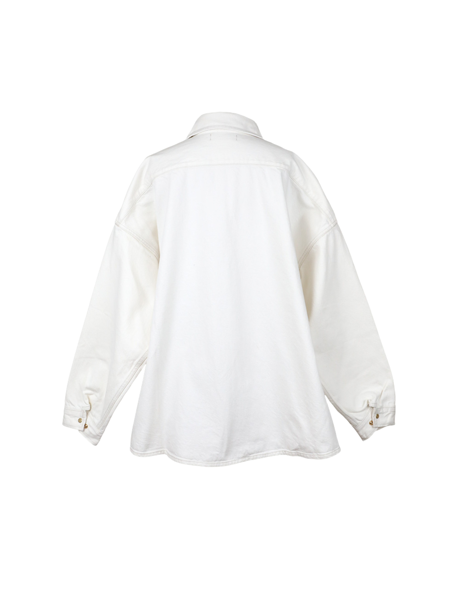 'Vanilla Sky' Oversized Denim Snap Shirt