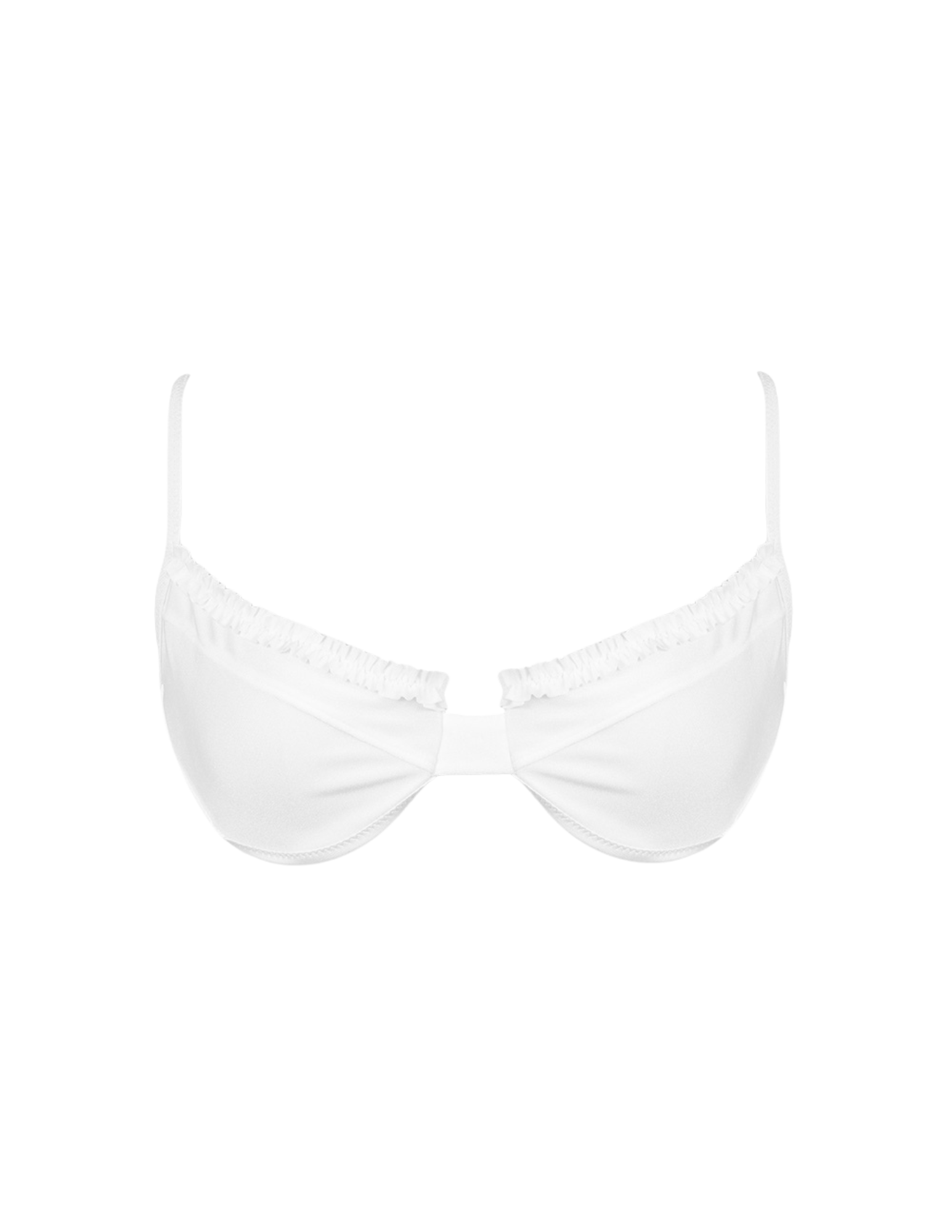'Runaway Bride' Ruffled Up Underwire Top