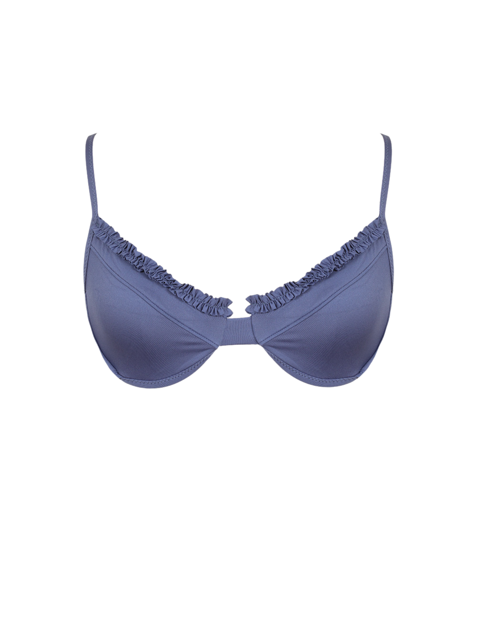'Racing Blue' Ruffled Up Underwire Top