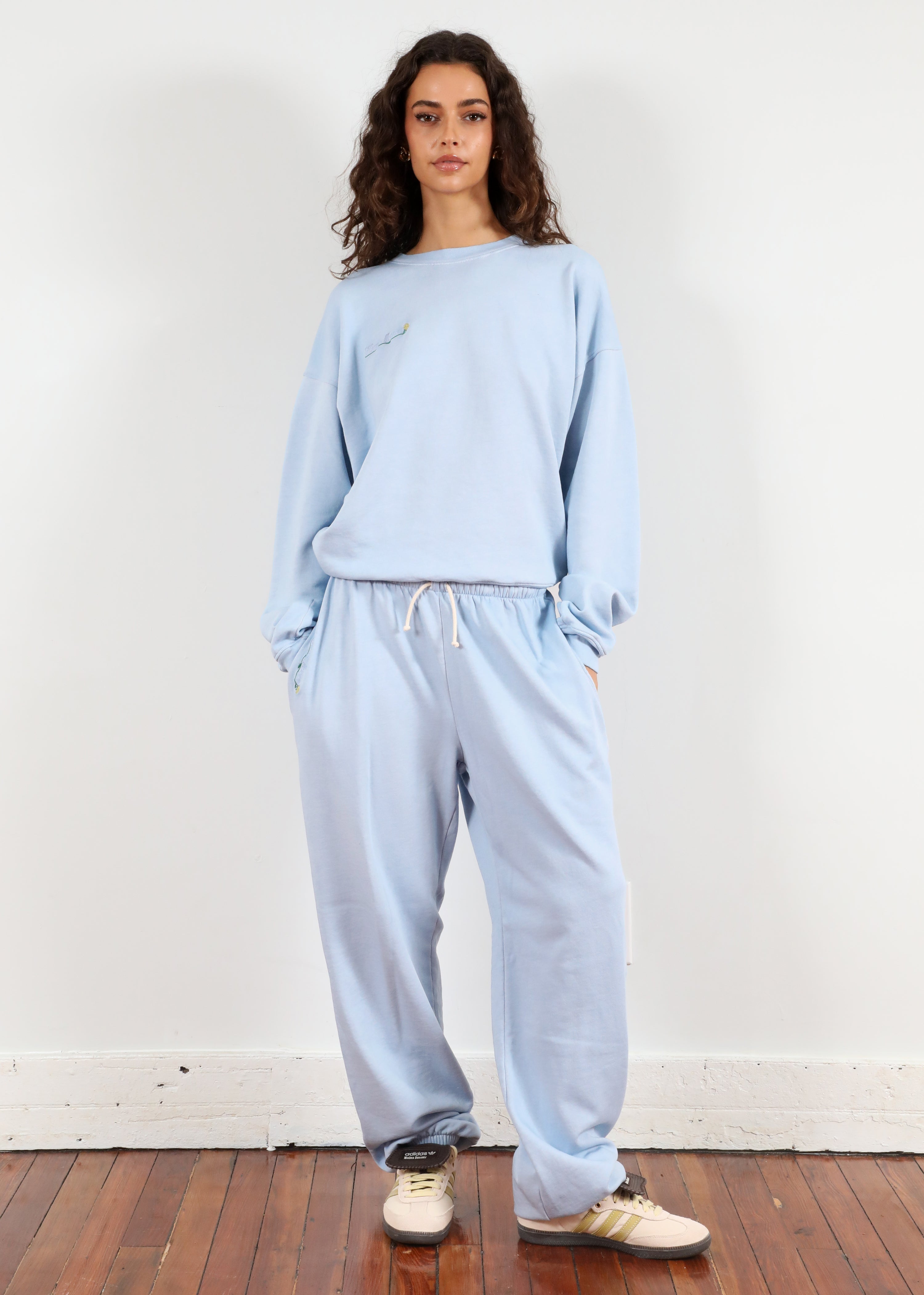 'Washed Blue' Heavy Classic Crewneck