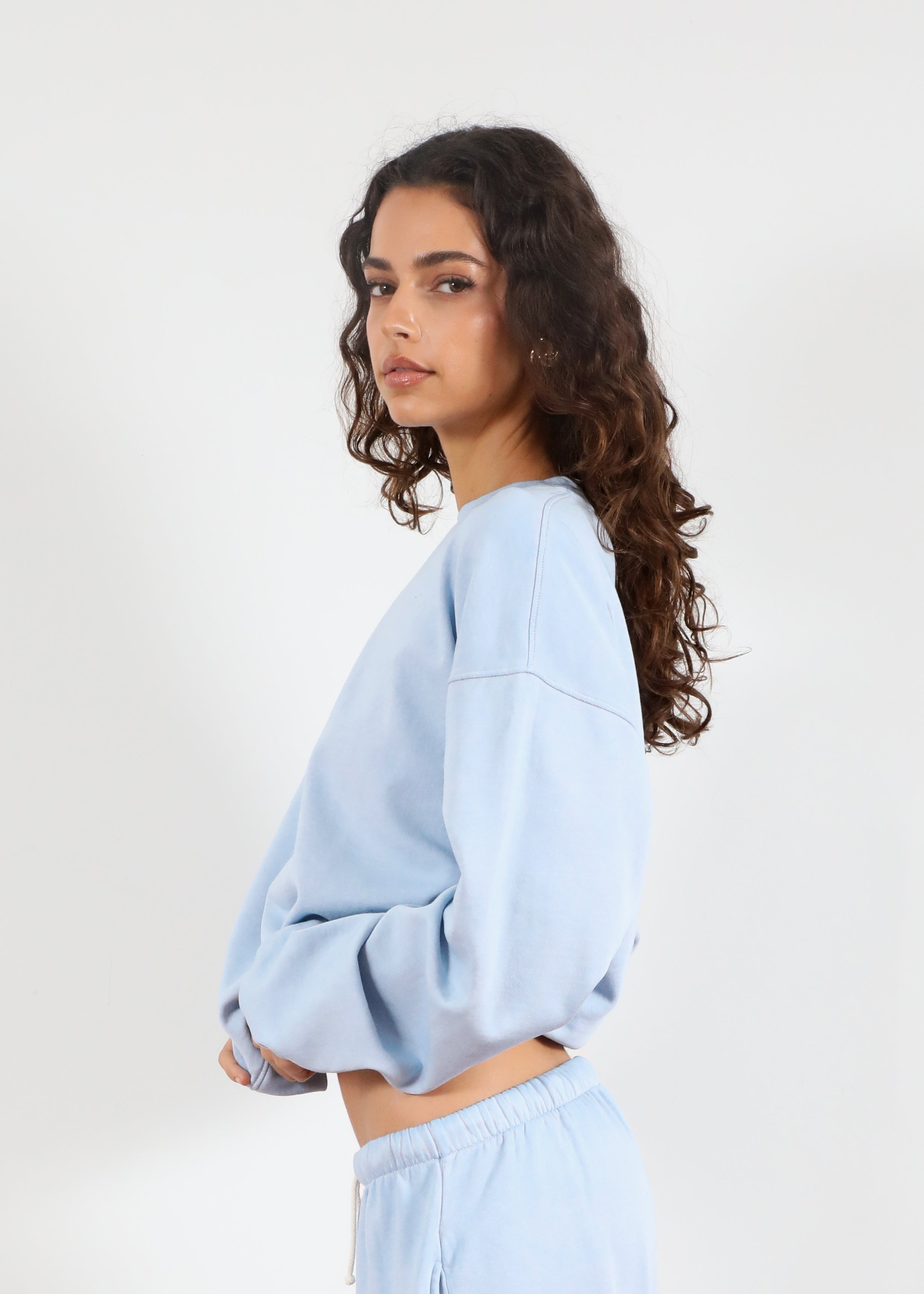 'Washed Blue' Heavy Classic Crewneck