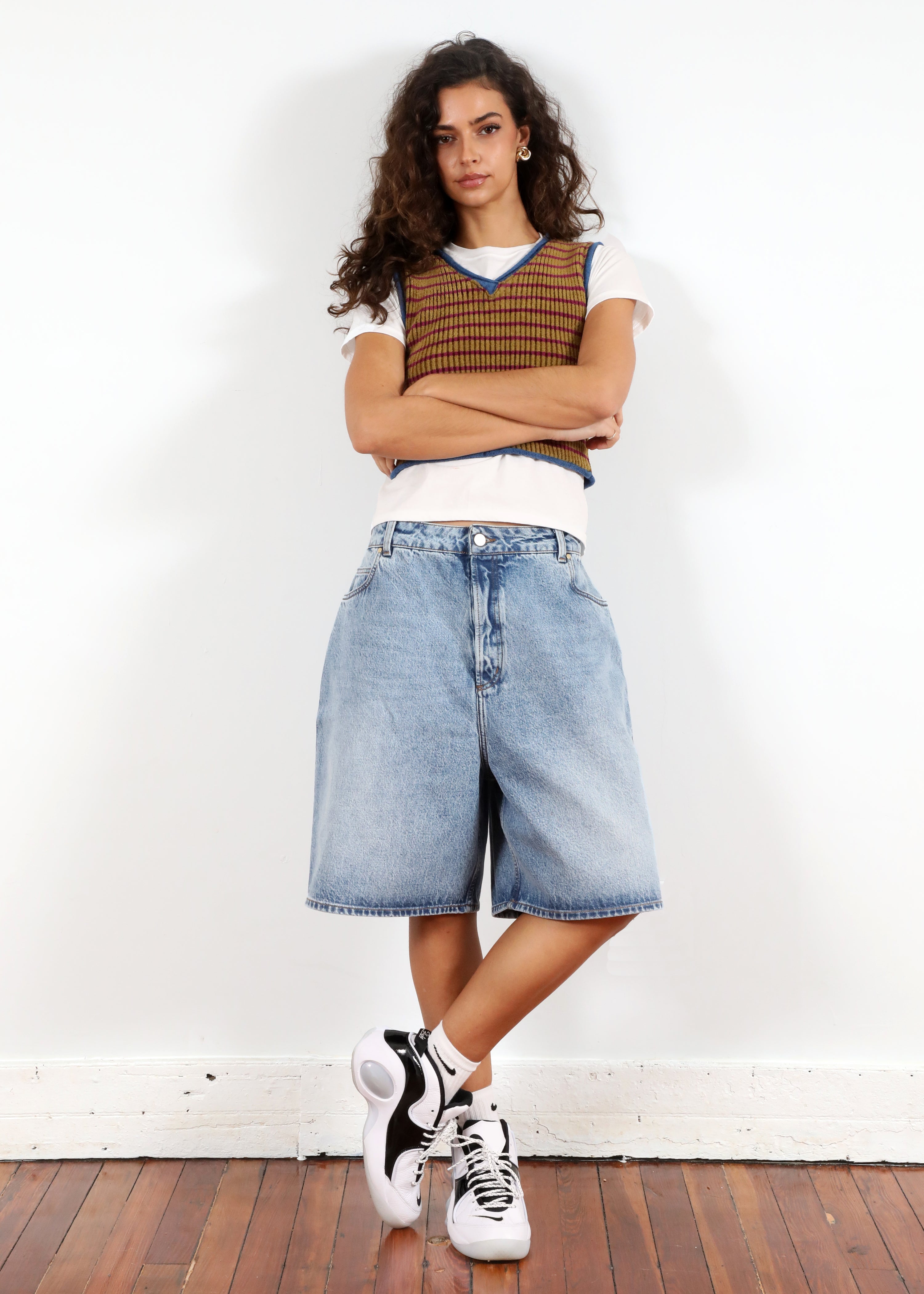 'Babygirl' Baggy Denim Short