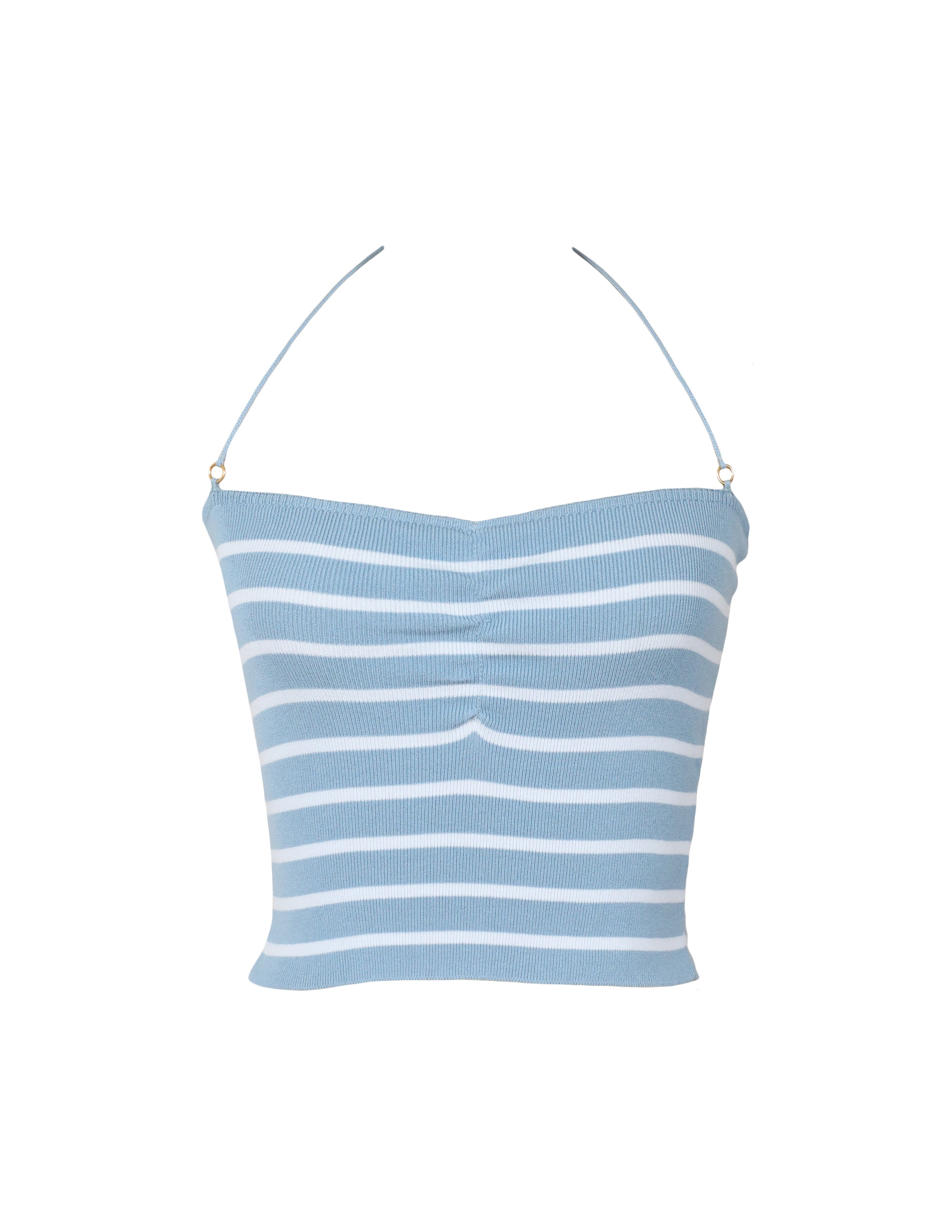 'Baby Blues' Ruched Knit Top