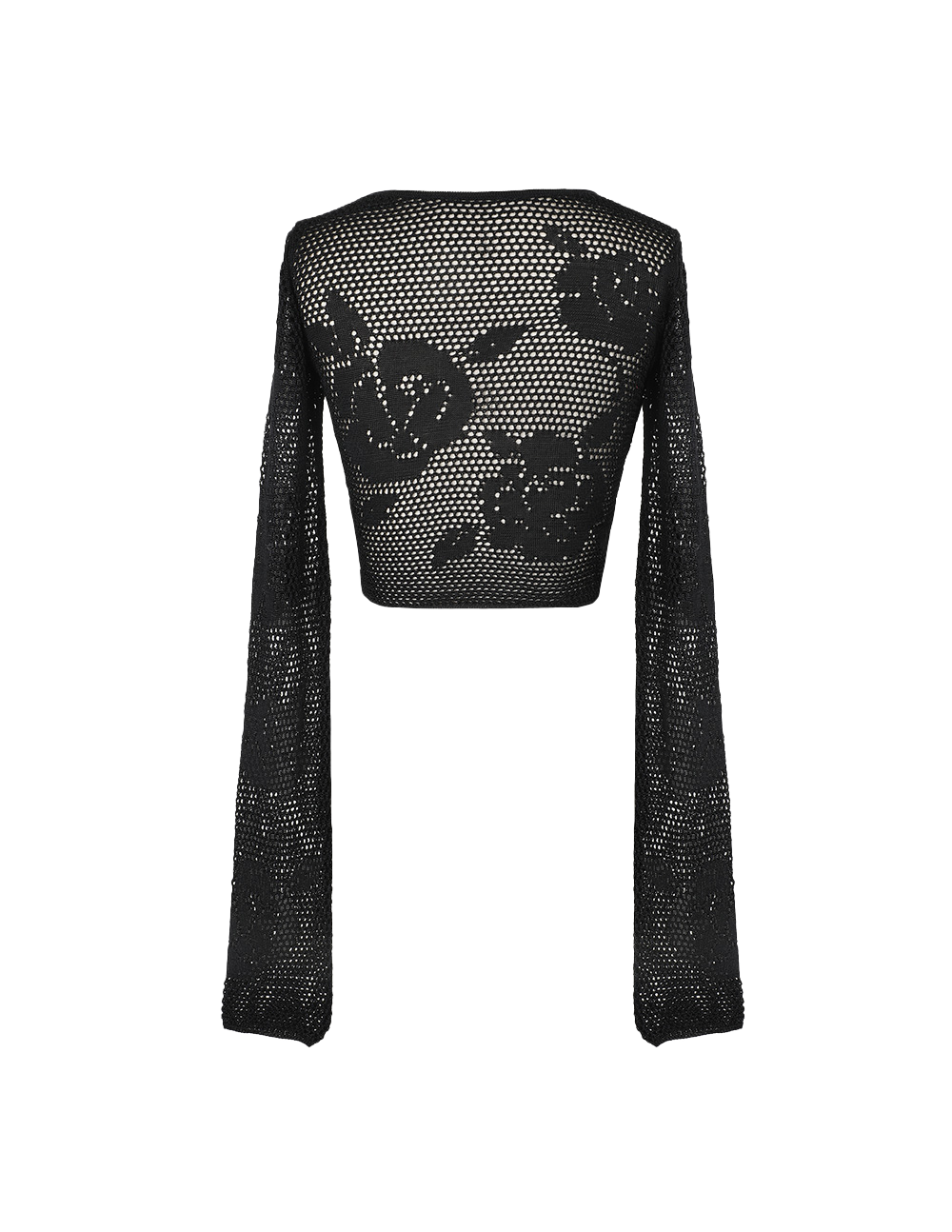 'Black' Roses Knit Cardigan