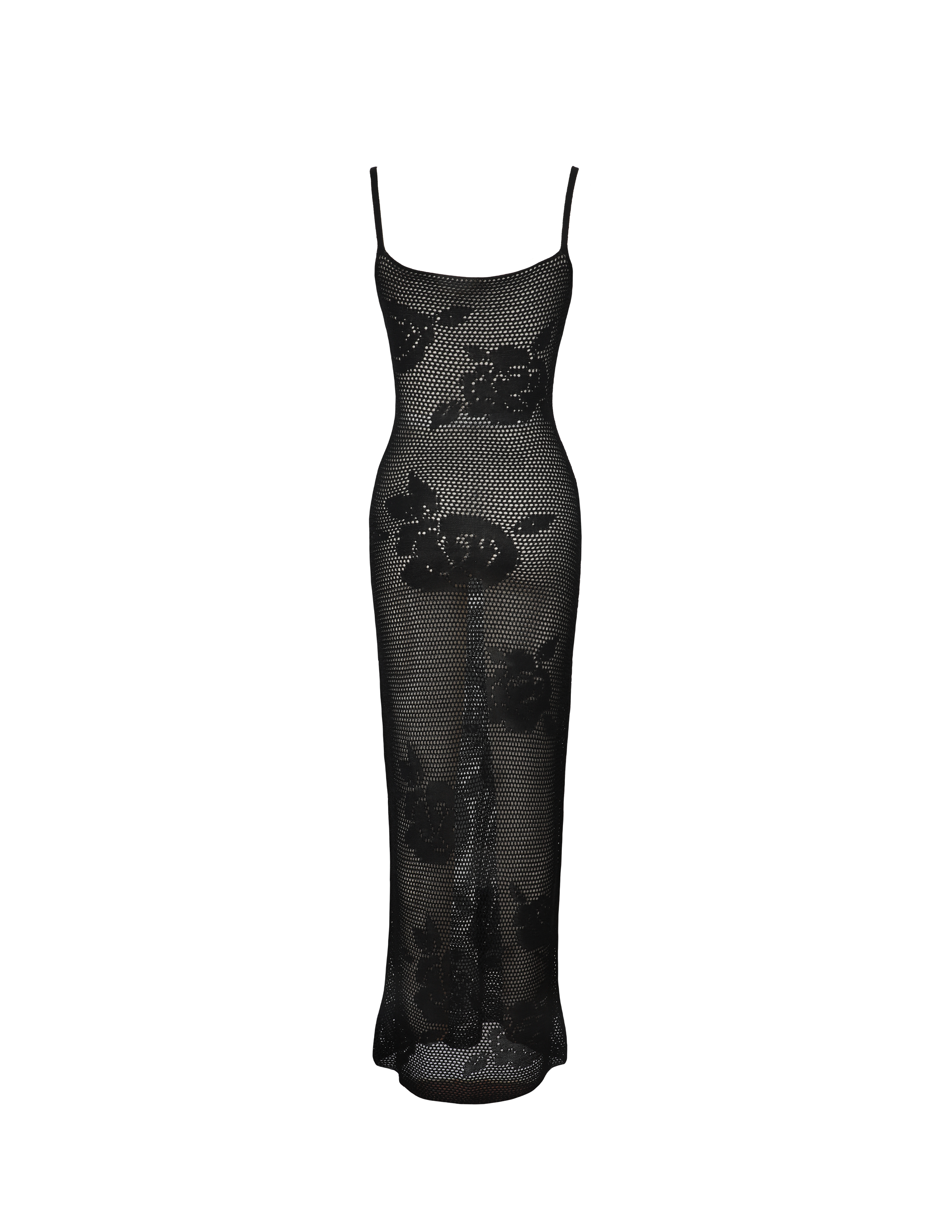 'Black' Say It With Flowers Knit Dress