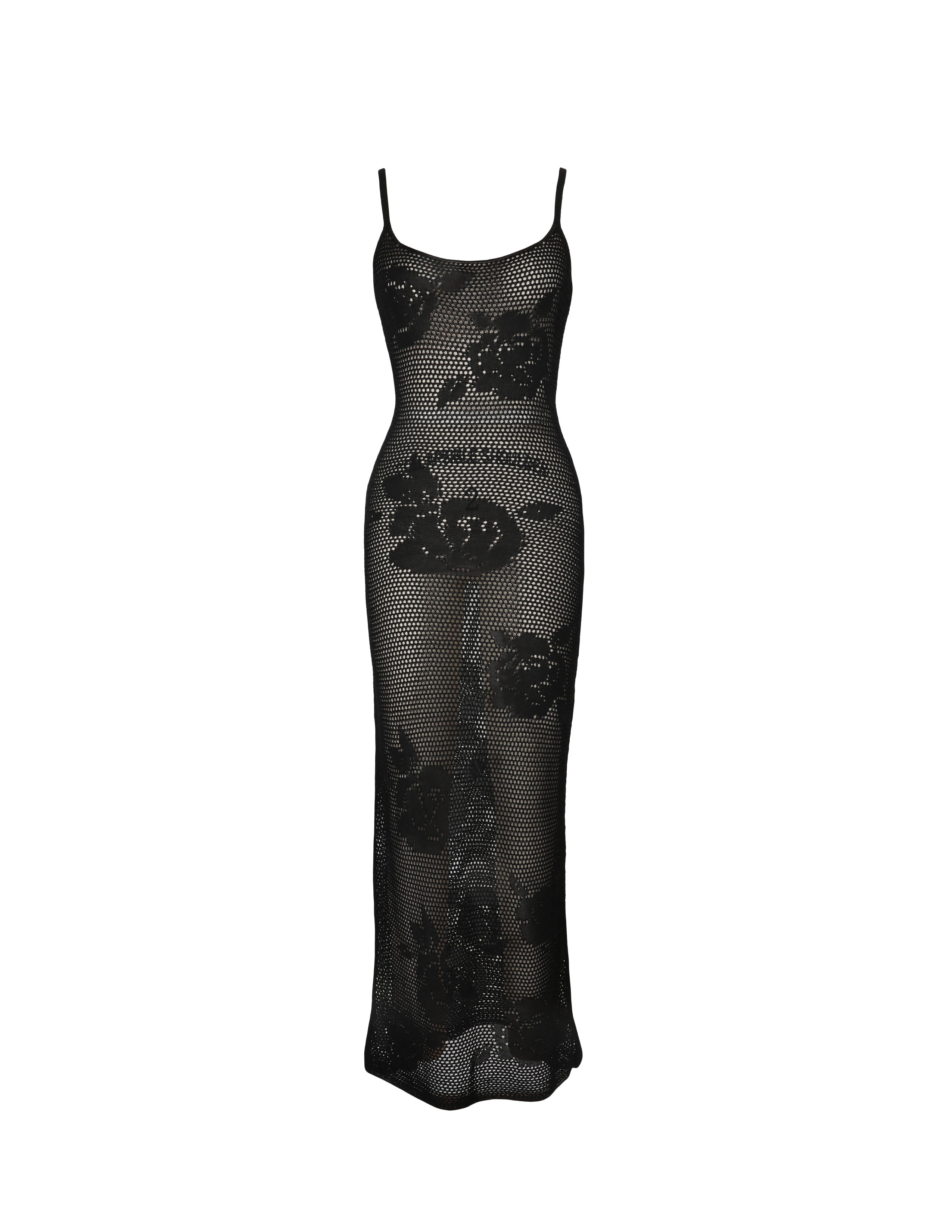 'Black' Say It With Flowers Knit Dress