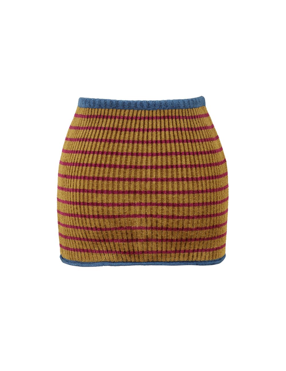 'Green Multi Stripe' Striped Knit Skirt