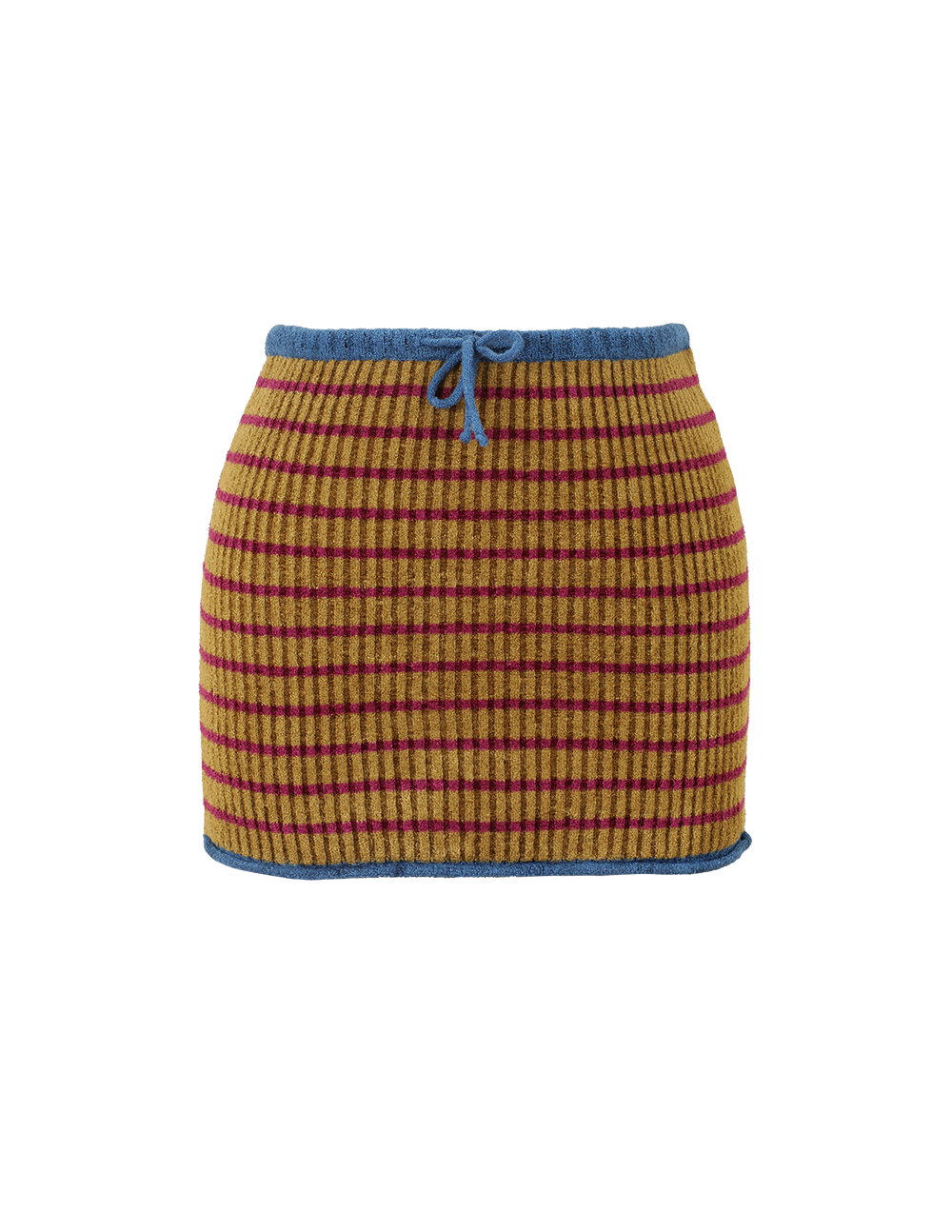 'Green Multi Stripe' Striped Knit Skirt