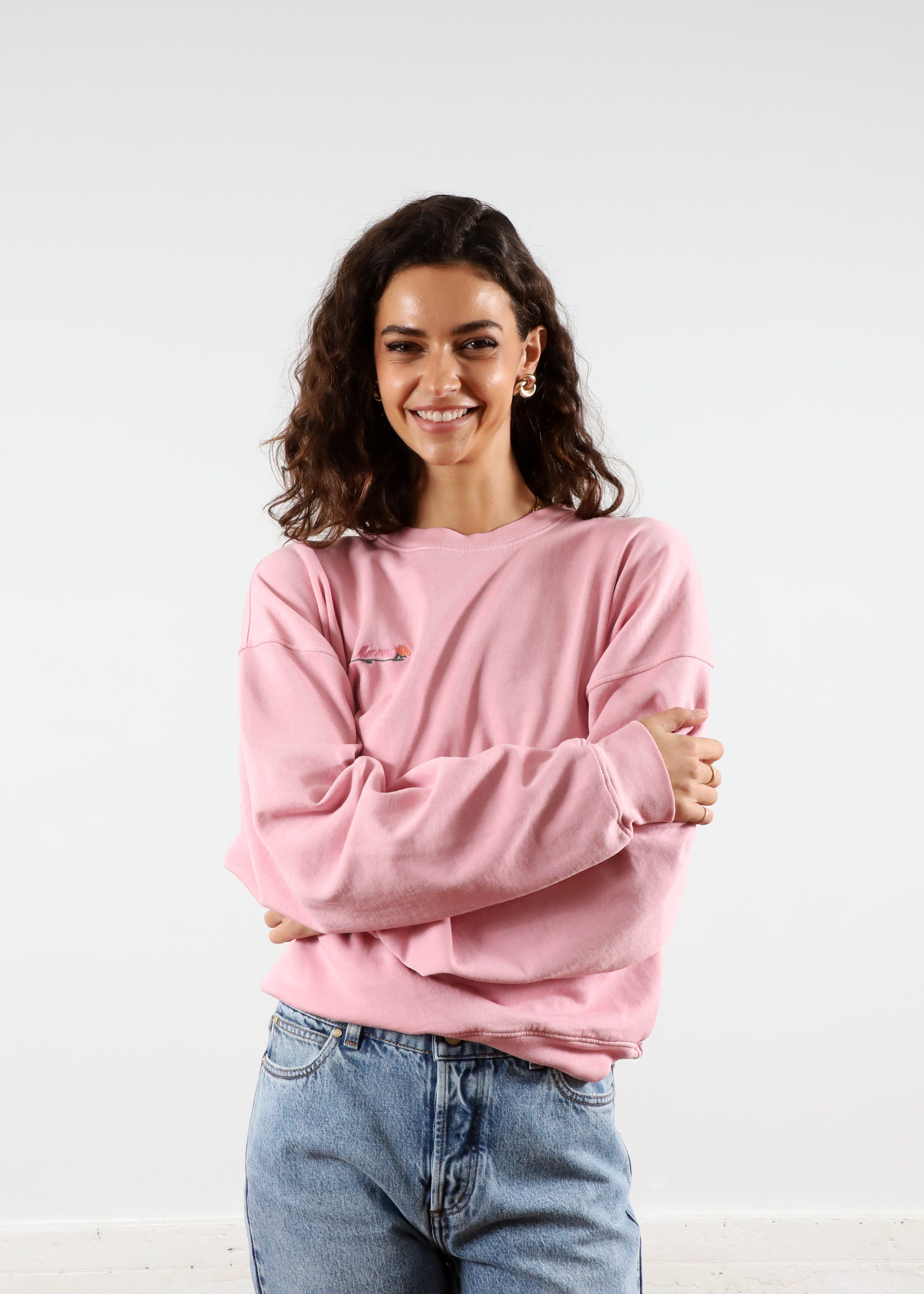 'Washed Pink' Heavy Classic Crewneck