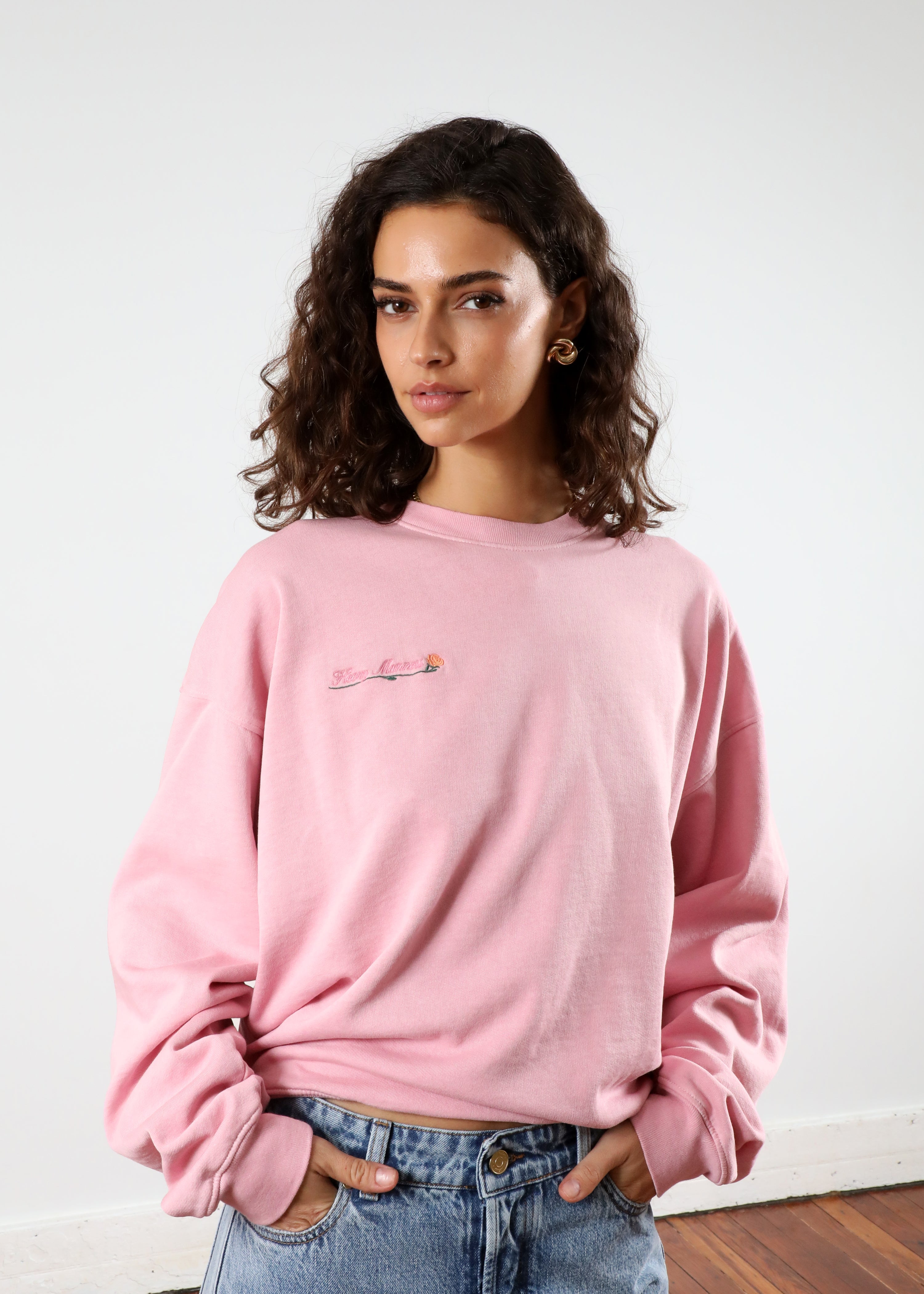 'Washed Pink' Heavy Classic Crewneck