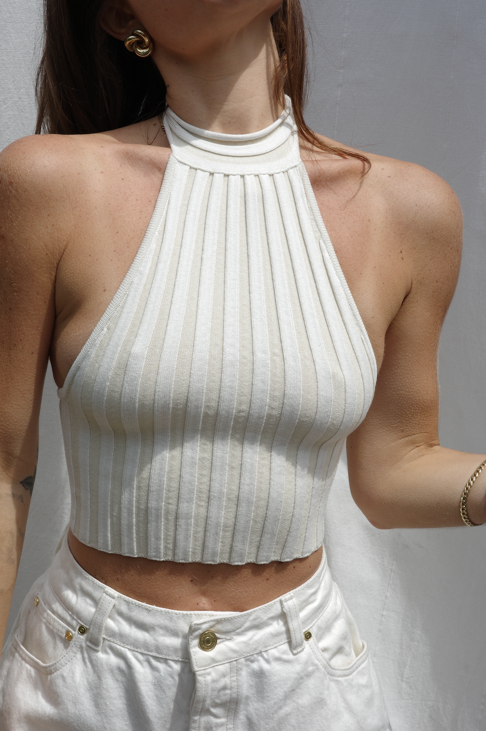 'Ivory' Grace Knit Top