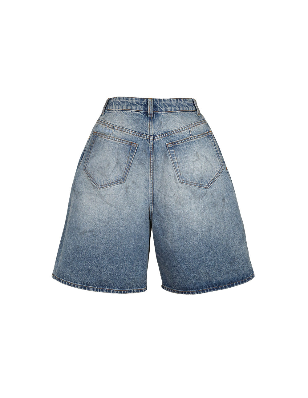 'Vintage Wash' Baggy Denim Short