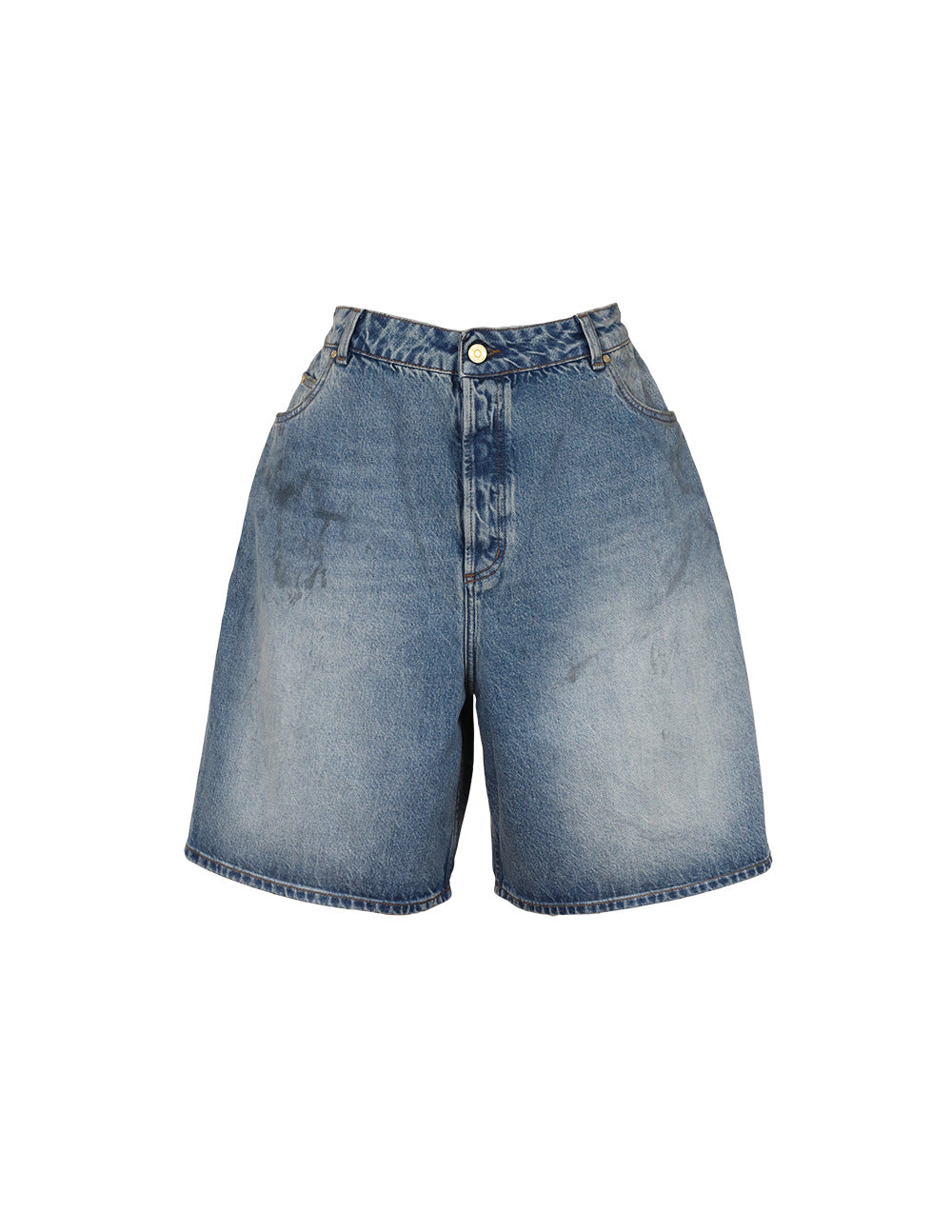 'Vintage Wash' Baggy Denim Short