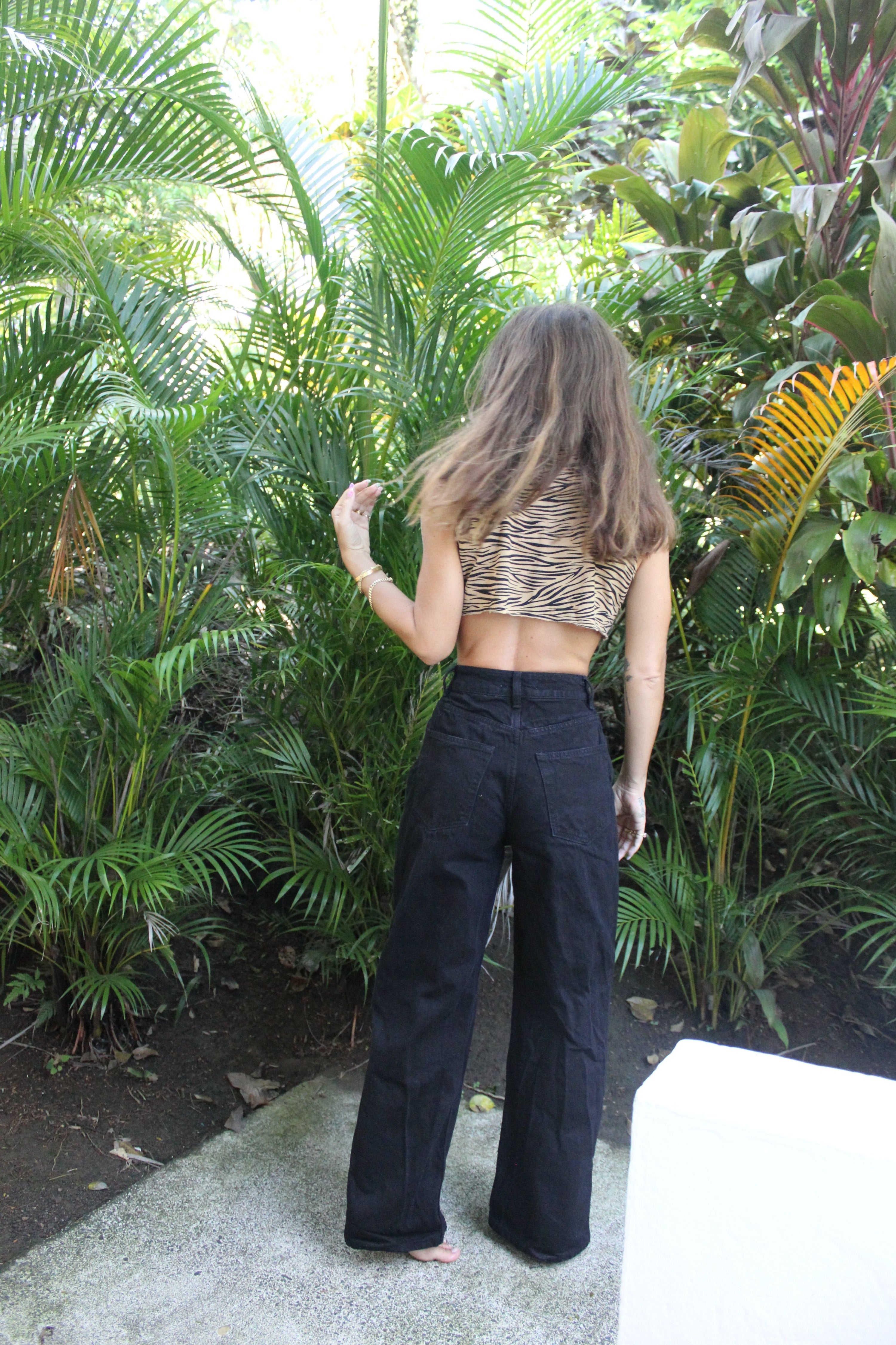 Moonstruck, Worn In Black Denim Baggy Leg