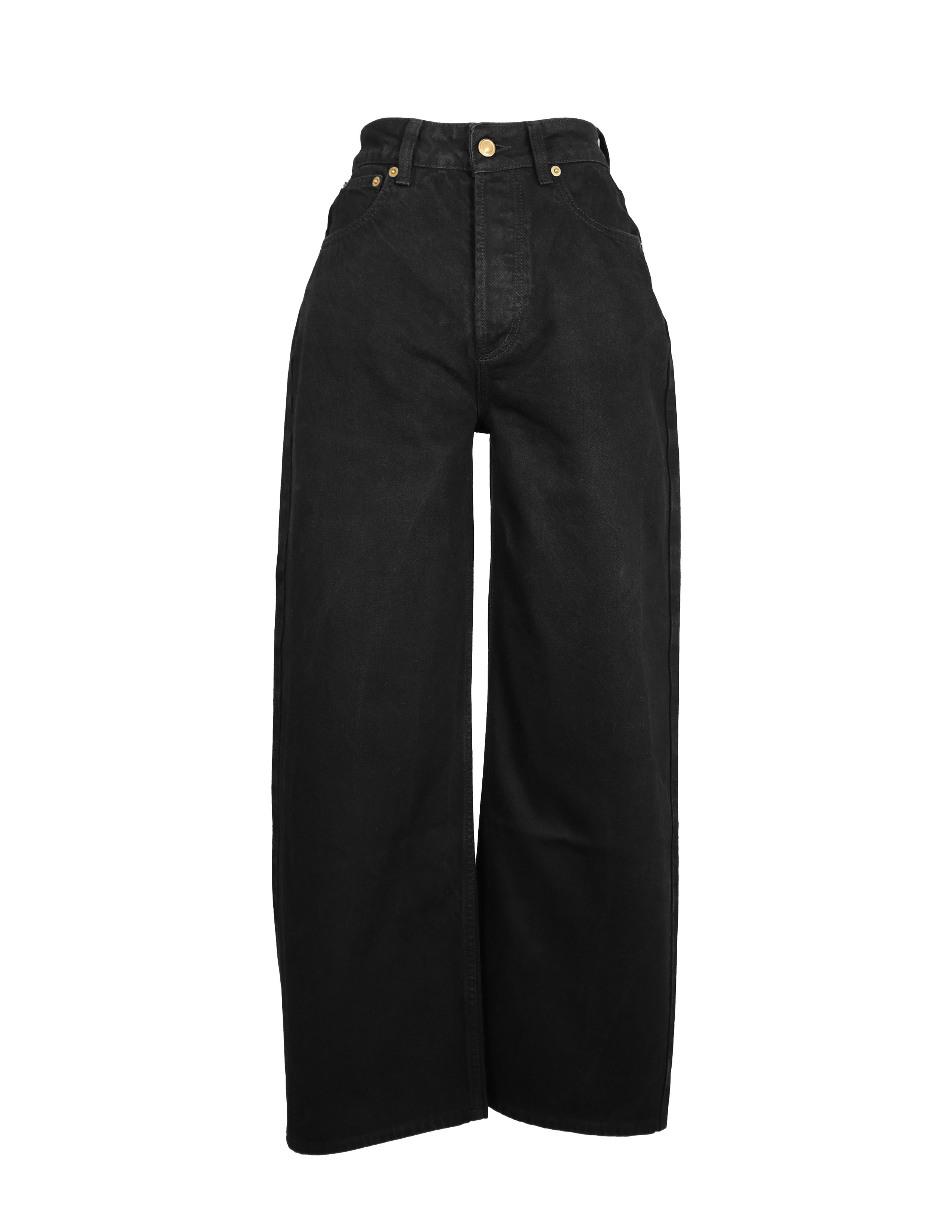 Moonstruck, Worn In Black Denim Baggy Leg
