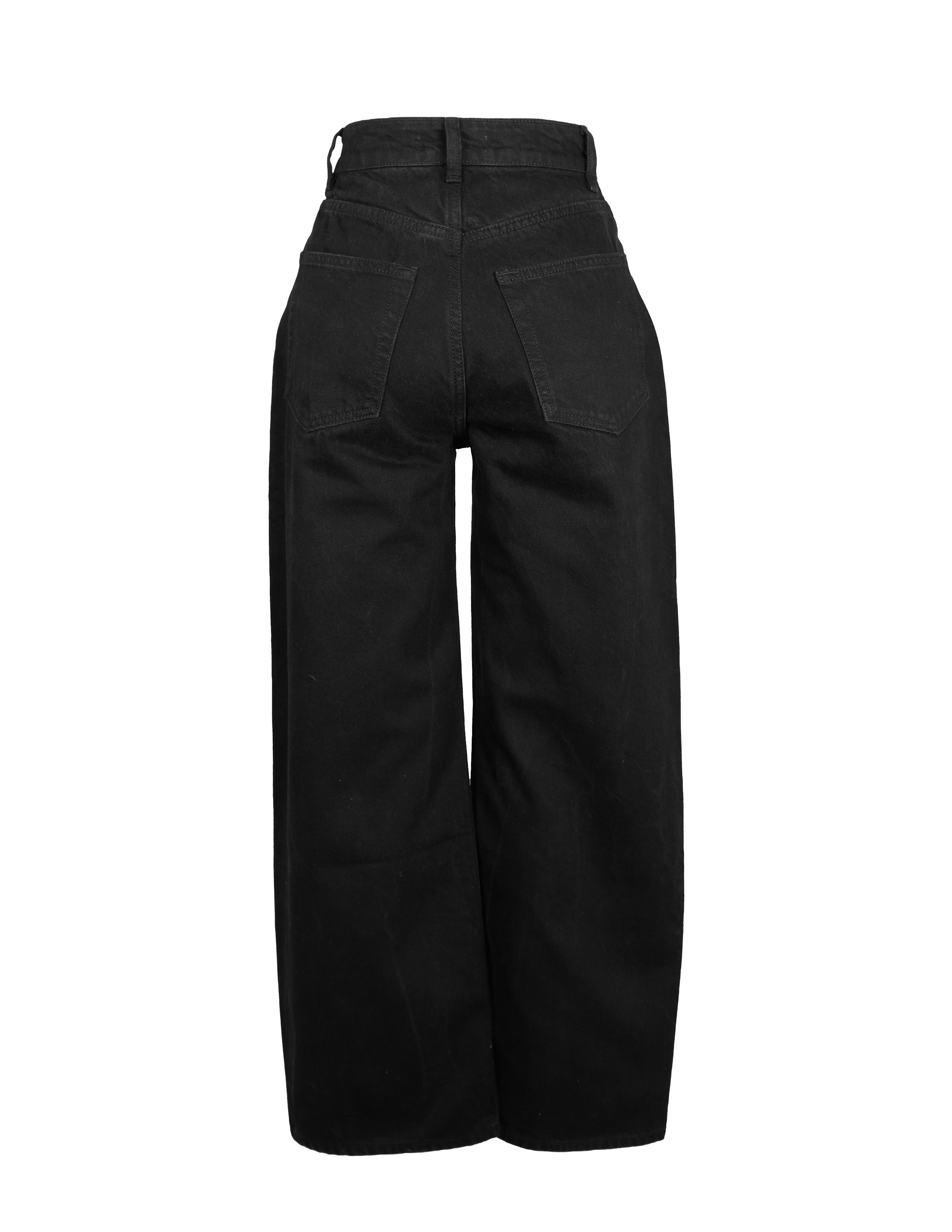 Moonstruck, Worn In Black Denim Baggy Leg