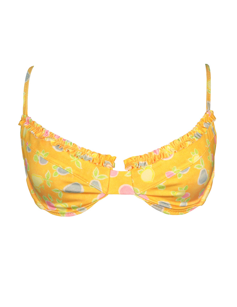 'Life Gives More Than Lemons' Ruffled Up Underwire Top