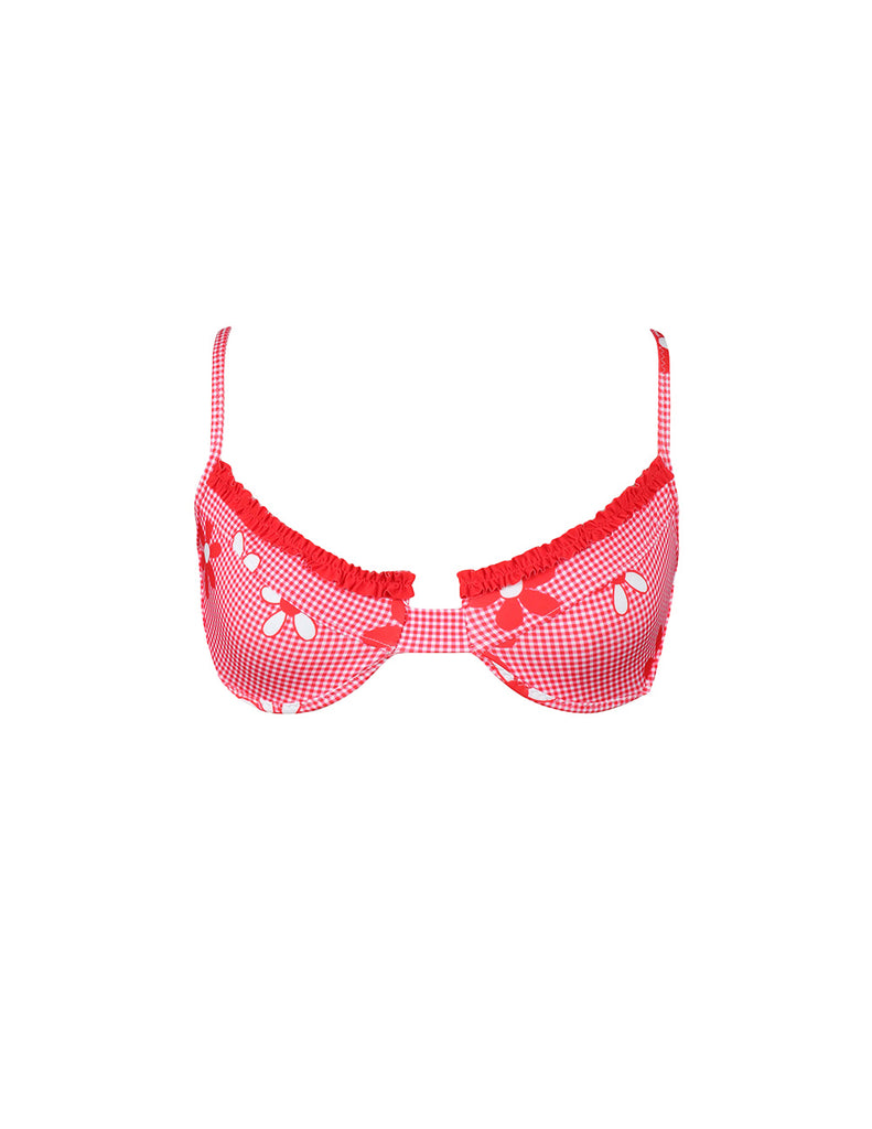 'Little Red' Ruffled Up Underwire Top