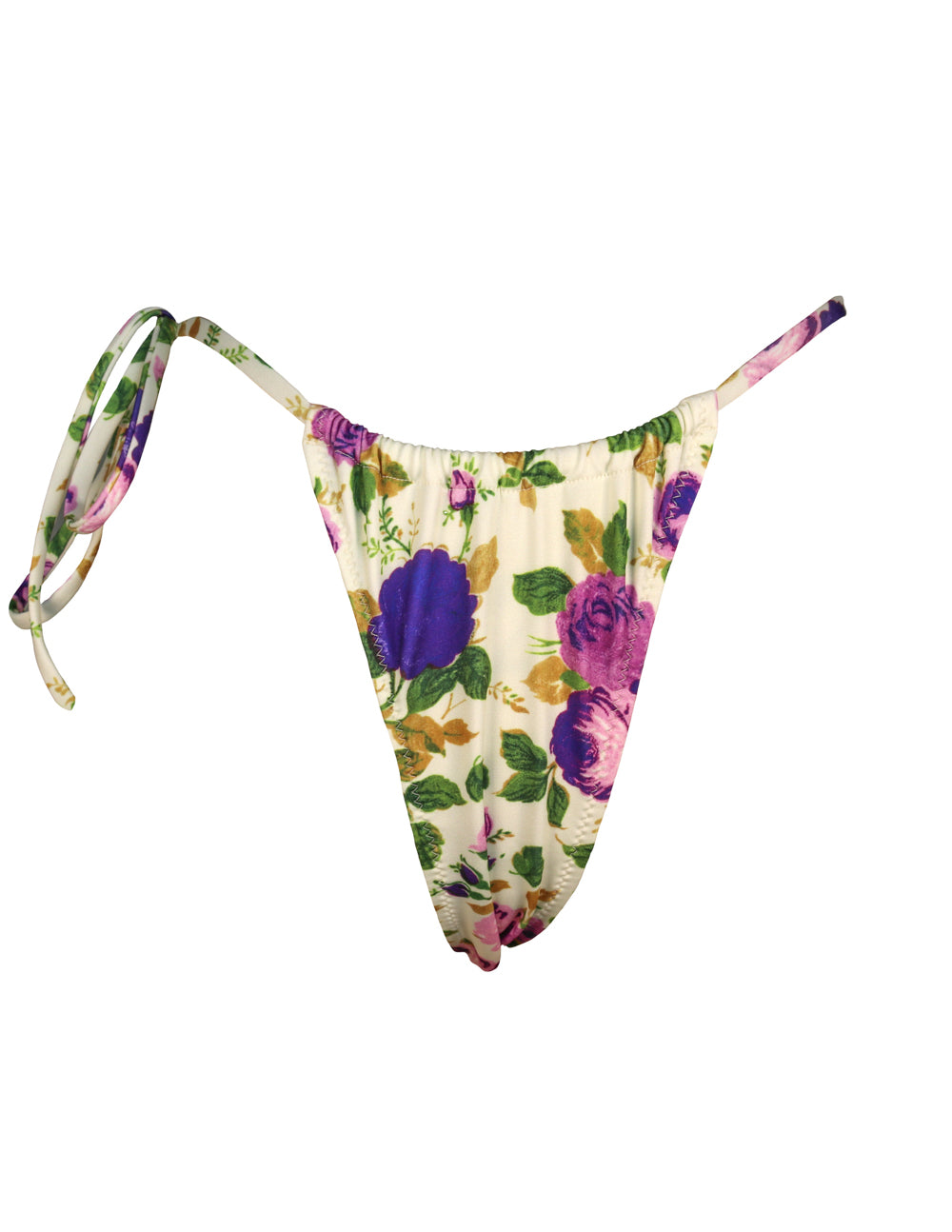 'Purple Flowers' Side Tie Bottoms | Heavy Manners